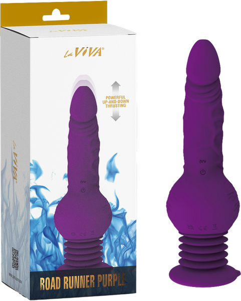 3-in-1 Road Runner Thrusting Rotating Powerful Vibrator Anal Dildo USB Sex Toy