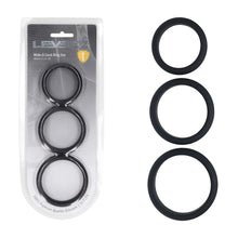 Load image into Gallery viewer, LEVELZ Wide O Silicone Cock Ring Set of 3 - L/XL/2X
