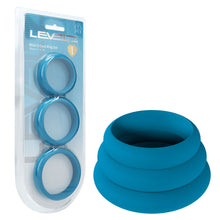 Load image into Gallery viewer, LEVELZ Wide O Silicone Cock Ring Set of 3 - L/XL/2X
