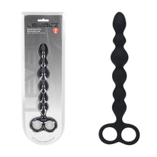 Load image into Gallery viewer, LEVELZ Beaded Silicone Anal Probe with Double Loop
