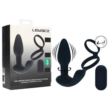 Load image into Gallery viewer, LEVELZ Dual Vibrating Prostate Stimulator with Cock Ring
