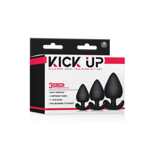 Load image into Gallery viewer, Kick Up - 3 in 1 Silicone Anal Training Set Black 7A
