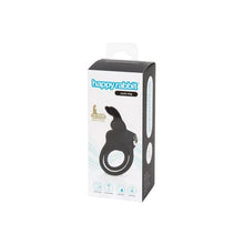 Load image into Gallery viewer, Happy Rabbit Stimulating Rechargeable Rabbit Cock Ring Black
