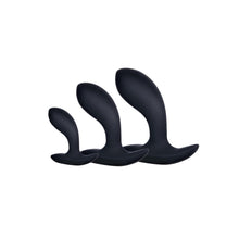 Load image into Gallery viewer, Kick Up - 3 in 1 Silicone Anal Training Set Black 4A
