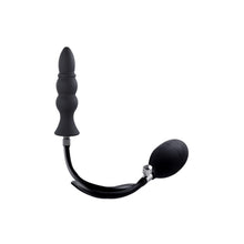 Load image into Gallery viewer, Strafe Silicone Inflatable Butt Plug Black
