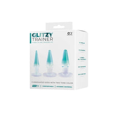 Load image into Gallery viewer, Glitzy Trainer 3 in 1 PVC Anal Plug Kit 4.5" - Transparent
