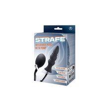 Load image into Gallery viewer, Strafe Silicone Inflatable Butt Plug Black
