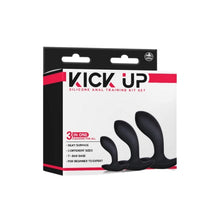 Load image into Gallery viewer, Kick Up - 3 in 1 Silicone Anal Training Set Black 4A
