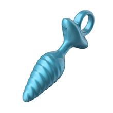 Load image into Gallery viewer, Tapered Swirl Ring Luv Plug - Metallic Blue
