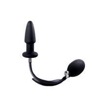 Load image into Gallery viewer, Strafe Silicone Inflatable Butt Plug Black
