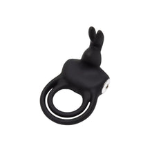 Load image into Gallery viewer, Happy Rabbit Stimulating Rechargeable Rabbit Cock Ring Black
