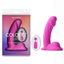 Load image into Gallery viewer, Colours Curve - Vibrating 5'' Dildo - Pink
