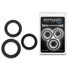Load image into Gallery viewer, Renegade 3pc Slim Rings - Black
