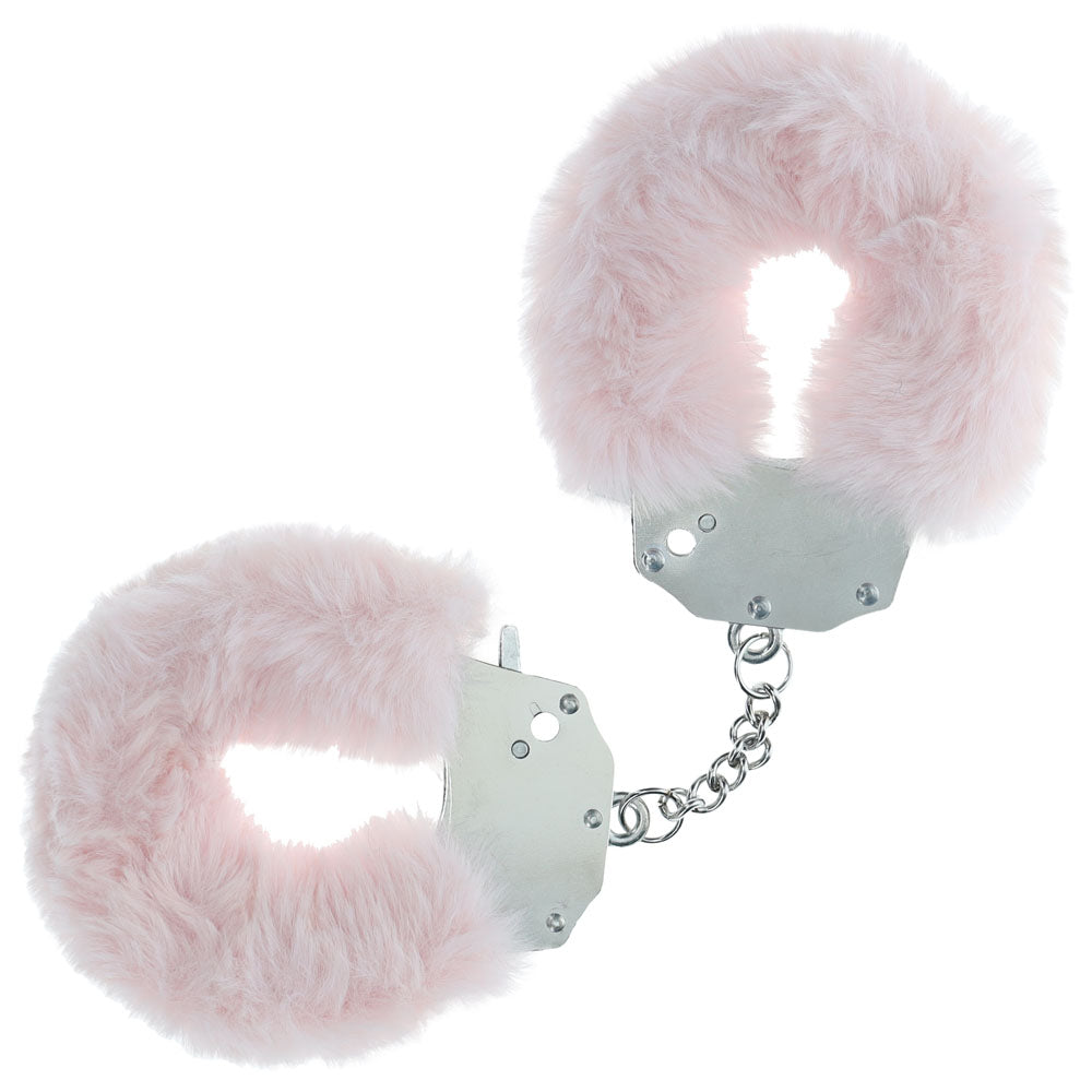 OUCH! Heavy-Duty Fluffy Cuffs - Powder Pink