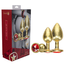 Load image into Gallery viewer, OUCH! Milan Collection - Metal Anal Plug Set - Gold
