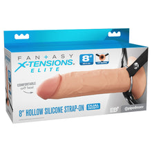 Load image into Gallery viewer, FX Elite 8&#39;&#39; Silicone Hollow Strap-On - Flesh
