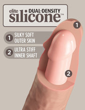Load image into Gallery viewer, King Cock Elite 8&#39;&#39; Vibrating Dual Density Cock TAN Realistic Dildo Sex Toy
