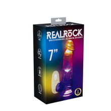 Load image into Gallery viewer, REALROCK 7&#39;&#39; with Balls Wireless Rechargeable LED Vibrating Dong
