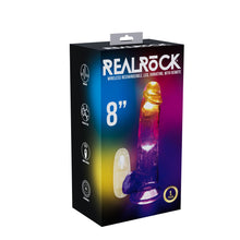 Load image into Gallery viewer, REALROCK 8&#39;&#39; with Balls Wireless Rechargeable LED Vibrating Dong
