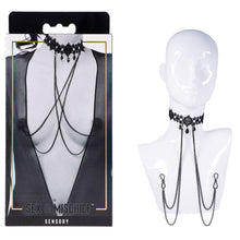 Load image into Gallery viewer, Sex &amp; Mischief Lace Collar with Nipple Ties
