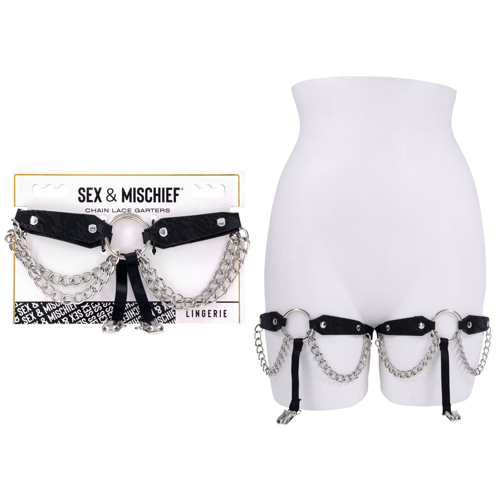 Sex & Mischief Chain Lace Garters
