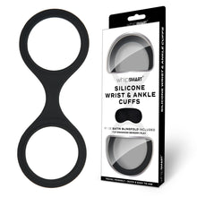 Load image into Gallery viewer, WhipSmart Silicone Wrist &amp; Ankle Cuffs BDSM Handcuffs Bondage Black
