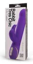 Load image into Gallery viewer, Vibe Couture Rabbit Tres Chic G Spot Rotating Beads Vibrator USB Sex Toy Purple
