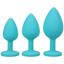 Load image into Gallery viewer, Silicone Anal Trainer Set 3 Pc Teal
