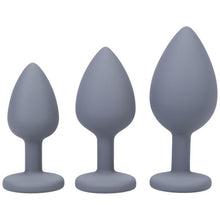 Load image into Gallery viewer, Silicone Anal Trainer Set 3 Pc Grey
