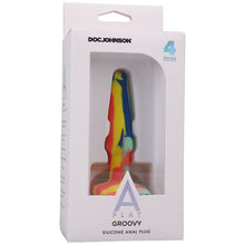 Load image into Gallery viewer, Groovy Silicone Anal Plug 4in Sunrise
