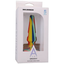 Load image into Gallery viewer, Groovy Silicone Anal Plug 5in Sunrise
