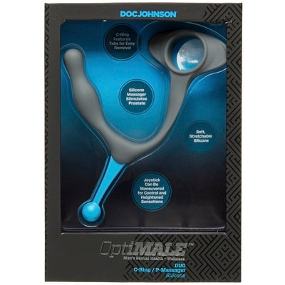 OptiMale DUO C-Ring (35mm) & P-Massager Slate****