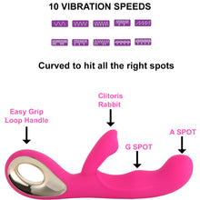 Load image into Gallery viewer, Angel G-Spot Rabbit Rechargeable Vibrator Clit Stimulator Vibrating Dildo - LOVEBEE
