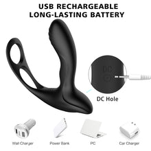 Load image into Gallery viewer, Hotty Vibrating Prostate Massager Remote Control Anal Butt Plug Vibrator
