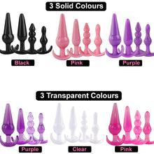 Load image into Gallery viewer, 4-Pack Anal Plug Training Kit Butt Beads Unisex Bum Dildo Sex Toy
