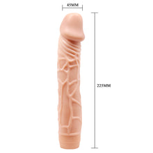 Load image into Gallery viewer, BAILE Realistic 8.8’’ Veined Multi-speed Vibrating G Spot Dildo
