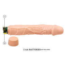 Load image into Gallery viewer, BAILE Realistic 8.8’’ Veined Multi-speed Vibrating G Spot Dildo
