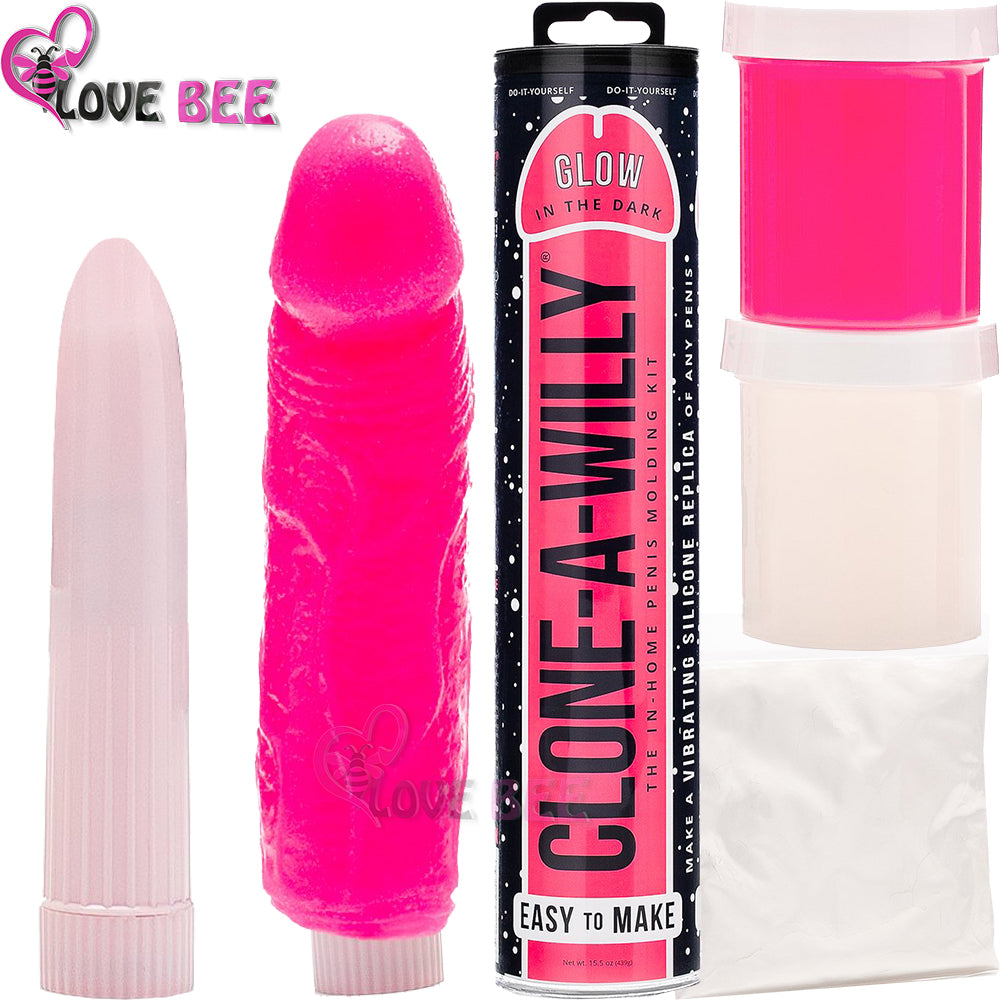 Clone A Willy Glow Pink Penis Molding Kit DIY Hens Couples Vibrator Dildo