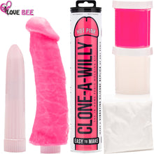 Load image into Gallery viewer, Clone A Willy Kit Penis Molding Set DIY Hens Couples Hot Pink Vibrator Dildo
