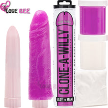 Load image into Gallery viewer, Clone A Willy Kit Penis Molding Set DIY Hens Couples Neon Purple Vibrator Dildo
