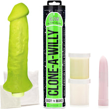 Load image into Gallery viewer, Clone A Willy Kit Penis Molding Set DIY Hens Couples Glow Green Vibrator Dildo
