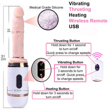 Load image into Gallery viewer, Dibe Cyclone Fire Thrusting Telescopic Sex Machine Large Realistic Dildo Dong
