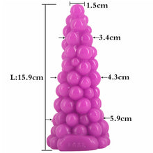 Load image into Gallery viewer, FAAK-20 Grapes 6.2&quot; Anal Plug Beaded Textured Butt Dildo 16cm Fat
