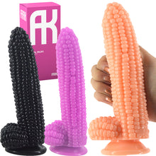 Load image into Gallery viewer, FAAK Realistic 8.2&quot; Corn Beaded Anal Butt Plug 21cm Dildo Suction Cup Balls Dong
