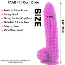 Load image into Gallery viewer, FAAK Realistic 8.2&quot; Corn Beaded Anal Butt Plug 21cm Dildo Suction Cup Balls Dong
