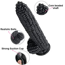 Load image into Gallery viewer, FAAK Realistic 8.2&quot; Corn Beaded Anal Butt Plug 21cm Dildo Suction Cup Balls Dong
