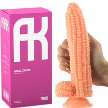 Load image into Gallery viewer, FAAK Realistic 8.2&quot; Corn Beaded Anal Butt Plug 21cm Dildo Suction Cup Balls Dong
