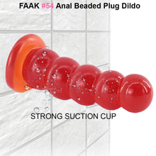 Load image into Gallery viewer, FAAK 8&quot; Anal Butt Plug Beaded 20cm Big Dildo Suction Cup Large Sex Beads Huge
