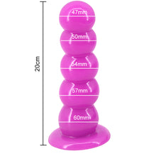 Load image into Gallery viewer, FAAK 8&quot; Anal Butt Plug Beaded 20cm Big Dildo Suction Cup Large Sex Beads Huge
