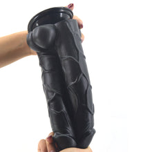 Load image into Gallery viewer, FAAK 56 Huge Realistic Veined Double Dildo XXXL 26cm Large Wide Dong
